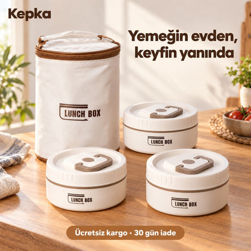Kepka Sefer Tası · 3 kap + ısı yalıtımlı çanta